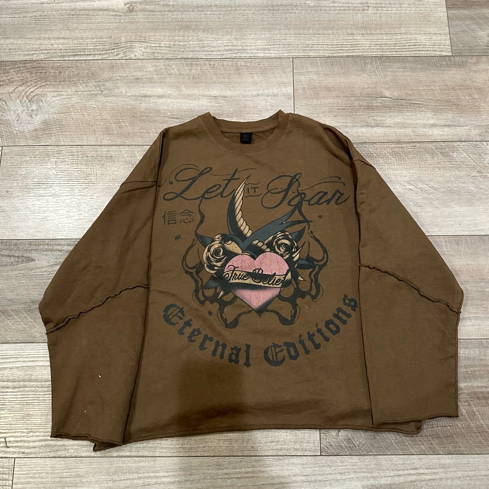 Brown Urban outfitters oversized Crew